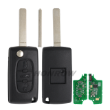 For Cit 3 button flip remote key with VA2 307 blade (With trunk button)  433Mhz ID46 PCF7961 Chip ASK Model