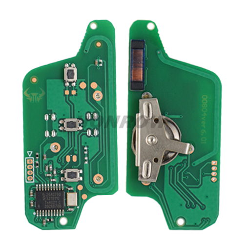For Citroen ASK 3 button flip remote key with VA2 307 blade (With trunk button)  433Mhz PCF7941 Chip (Before 2011 year)