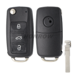 For VW 202AD 3 button remotekey  blank with Screw on the back of the key