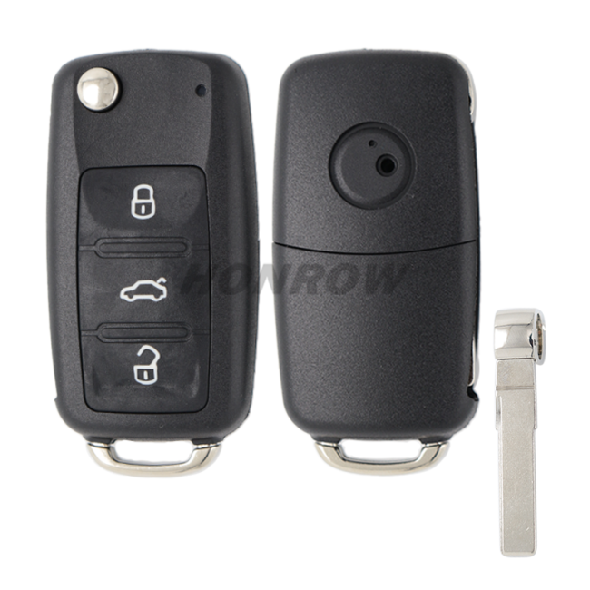 For VW 202AD 3 button remotekey  blank with Screw on the back of the key