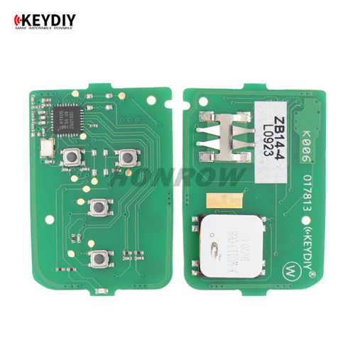 KEYDIY Remote key 3 button ZB14- 4 button smart key for KD900 URG200 KDX2 KD MAX