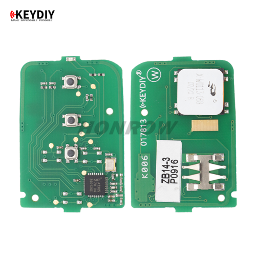 KEYDIY Remote key 3 button ZB14- 3 button smart key for KD900 URG200 KDX2 KD MAX