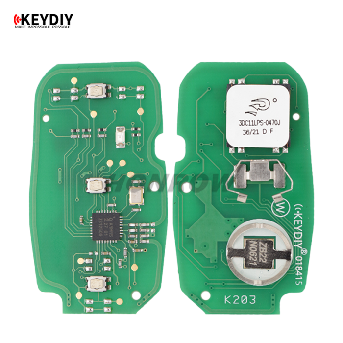 KEYDIY Remote key 3 button ZB22- 3 button smart key for KD900 URG200 ...