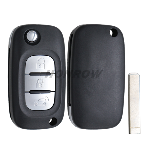 For Benz smart 3 button remote key blank without logo
