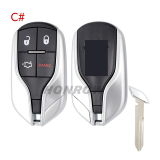 For Maserati 4 button remote key shell