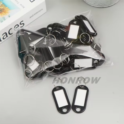 Multicolor Plastic Number Keychain Labels Numbered Name Baggage Luggage ID Tags Pendant With Key Ring for Women Men 50pcs/lot