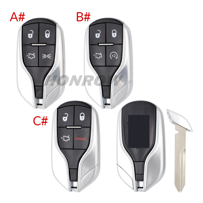 For Maserati 4 button remote key shell