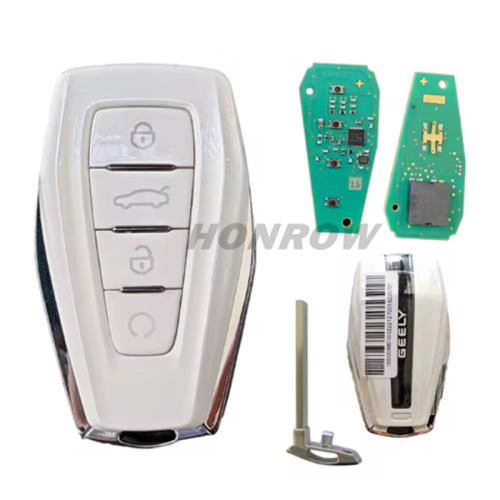 Original For Geely 4 button keyless Smart Remote key with 433Mhz 47 Chip white color