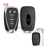 For Chevrolet 2 /2+1/3/3+1/4+1  button remote key blank with logo