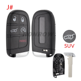 For Chrysler 2/2+1/3/3+1/4+1/5 button flip remote key shell with Key Blade