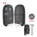 For Chrysler 2/2+1/3/3+1/4+1/5 button flip remote key shell with SIP22 Key Blade without logo