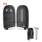 For Chrysler 2/2+1/3/3+1/4+1/5 button flip remote key shell with Key Blade
