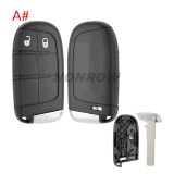 For Chrysler 2/2+1/3/3+1/4+1/5 button flip remote key shell with SIP22 Key Blade without logo