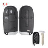 For Chrysler 2/2+1/3/3+1/4+1/5 button remote key shell