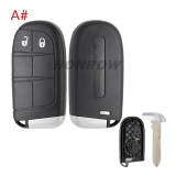 For Chrysler 2/2+1/3/3+1/4+1/5 button remote key shell