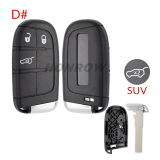 For Chrysler 2/2+1/3/3+1/4+1/5 button flip remote key shell with Key Blade