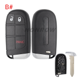For Chrysler 2/2+1/3/3+1/4+1/5 button remote key shell