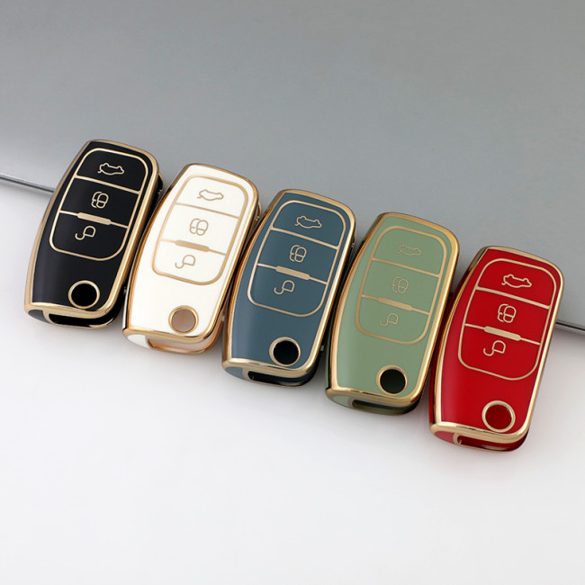 Gold TPU Car Key Cover For Ford Key Protect Case