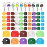 500pcs/Bag Colored Key Caps Covers Soft Rubber Key Identifiers Protector Organizer Labels Silencer Key Toppers Key Accessories
