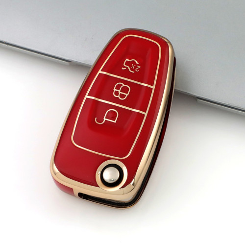 Gold TPU Car Key Cover For Ford Key Protect Case