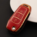 Gold TPU Car Key Cover For Ford Key Protect Case