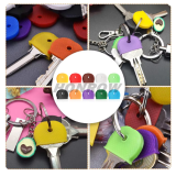 500pcs/Bag Colored Key Caps Covers Soft Rubber Key Identifiers Protector Organizer Labels Silencer Key Toppers Key Accessories