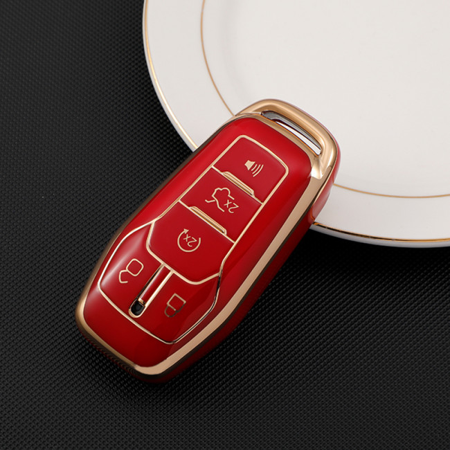 Gold TPU Car Key Cover For Ford Key Protect Case