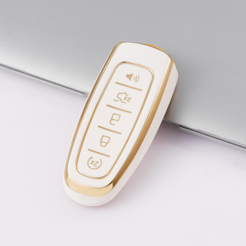 Gold TPU Car Key Cover For Ford Key Protect Case