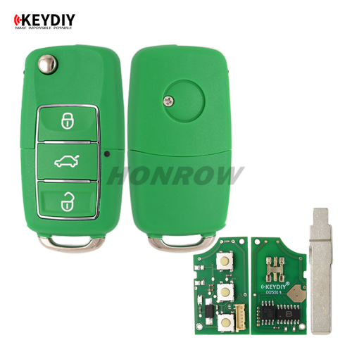 KEYDIY Standare remote key B01-Luxury 3 button remote key for KDX2 KD MAX  to produce any model remote Green color