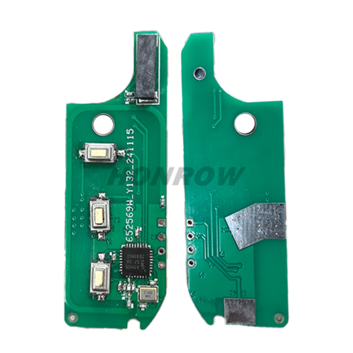 Aftermarket for FIAT STRADA MOBIUNO FIORINO E MAIS 3 button PCB boardremote key with PCF29A1M 4A chip 433MHZ