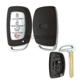 For Hyundai 4 button  remote key blank with battery clamp