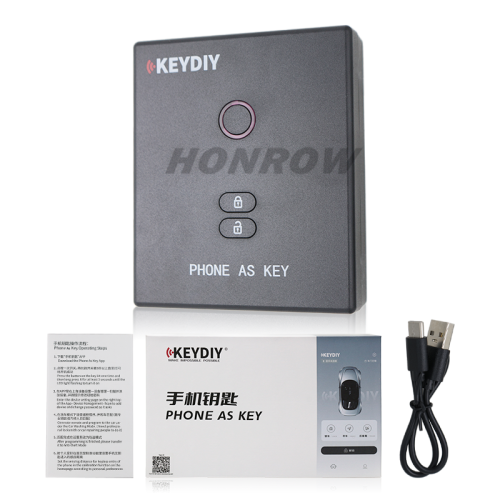 KEYDIY PAK01-TB Phone as key  MOBILE PHONE BECOMESTHE KEY TO THE CAR OPENING A NEW CHAPTER IN LIFE! Without connecting any wires, only put a box inside thevehicle.You can replace all the functions of the originalcar key with a mobile phone.And achieve keyless entryfunction for mobile phones No annual fee required