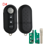 After Market For Fiat STRADA MOBIUNO FIORINO E MAIS 3 button remote key with PCF29A1M 4A chip 433Mhz