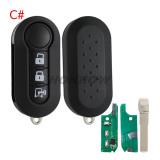 After Market For Fiat STRADA MOBIUNO FIORINO E MAIS 3 button remote key with PCF29A1M 4A chip 433Mhz