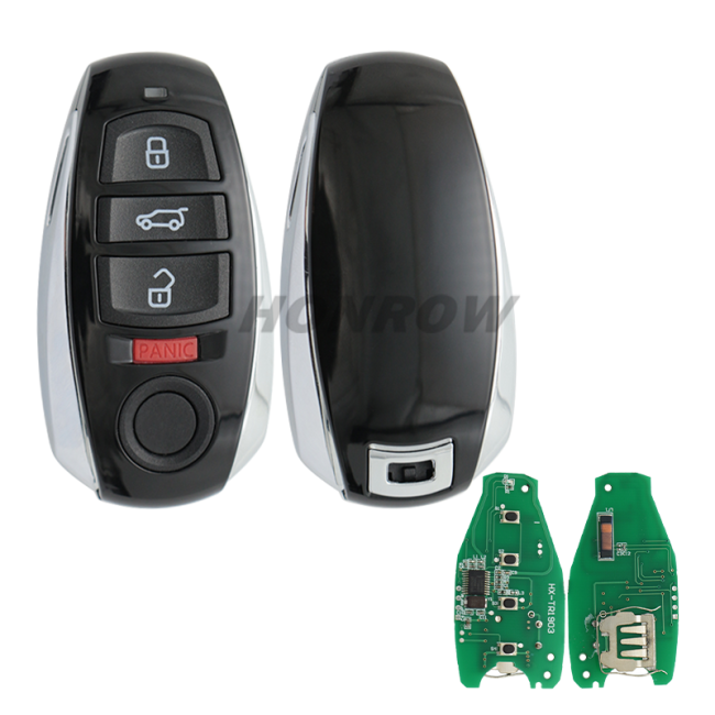 For VW Touareg 3+1 button  keyless go smart key remote key with ID46 PCF7945AC Hitag（VGA） 315MHZ