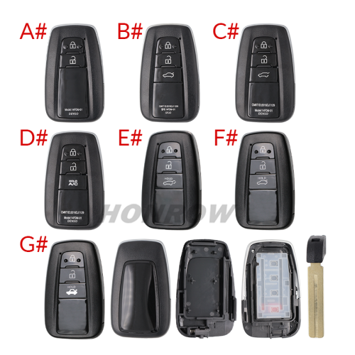 For Toy 2 button remote key blank can put vvdi toyota smart pcb card