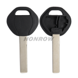 For BM Transponder key shell with 2 track blade