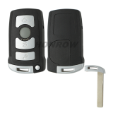 For BMW 7 series 4 button remote key blank with blade Removable battery back cover