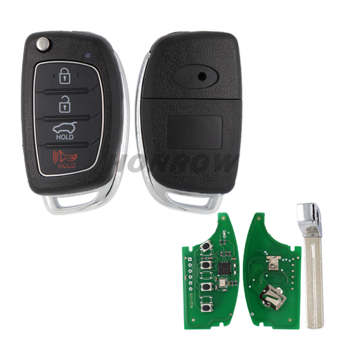 For Hyudai 3+1 button remote key with 433Mhz