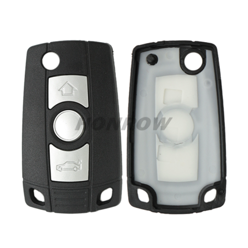 For BM 3 button flip modified remote key with HU58 (4 Track) blade
