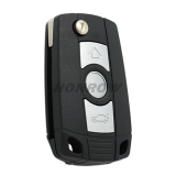 For BM 3 button flip modified remote key blank with HU92 (2 Track) blade