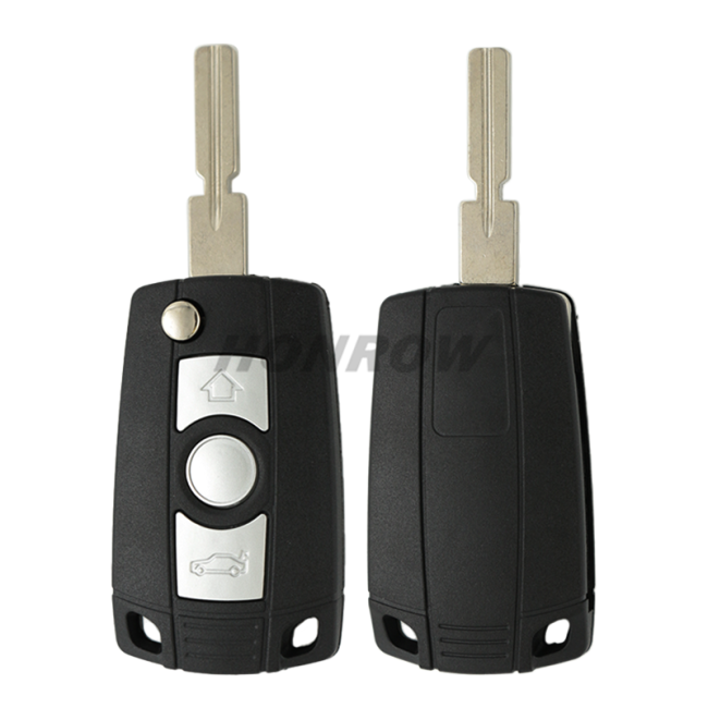 For BM 3 button flip modified remote key with HU58 (4 Track) blade
