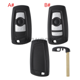 For BMW 5 series 3 /4 button  remote key blank with Key Blade，please choose the key type