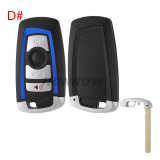 For BMW 7 series 3+1 button  remote key blank with Key Blade