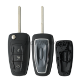 For Ford Focus 3 button flip remote key blank ( Black Color)