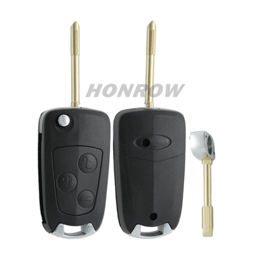 For Fo 3 button flip remote key blank