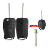 For Fo 3 button flip remote key blank