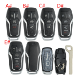 For Ford 3+1/4/4+1 button remote key shell with Hu101 blade