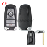 For Ford 5 button remote key shell with blade,please choose the key type