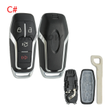 For Ford 3 button remote key shell with Hu101 blade
